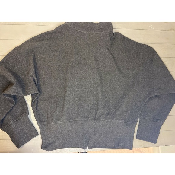 Dark Grey Very Soft Yoga Full Zip Funnel Neck XL Workout Athletic Athlesiure - Picture 5 of 6
